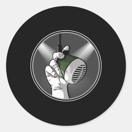 Techno Muziek DJ Rave Electro Trance Gift Idee Ronde Sticker (Voorkant)