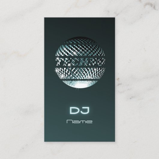 Techno muziek DJ Visitekaartje (Voorkant)