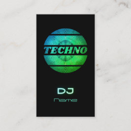 Techno muziek DJ Visitekaartje