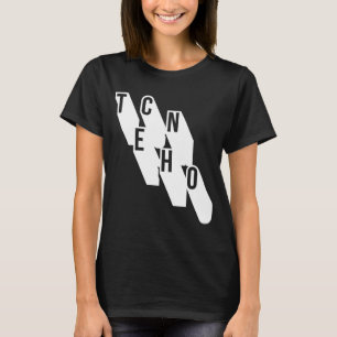 techno muziek geometrisch logo ontwerp t-shirt
