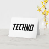TECHNO-muziek Kaart (Gele Bloem)