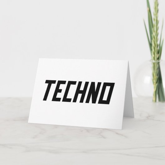 TECHNO-muziek Kaart (Voorkant)