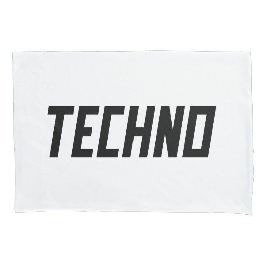 TECHNO-muziek Kussensloop (Voorkant)