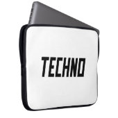 TECHNO-muziek Laptop Sleeve (Voorkant Rechts)