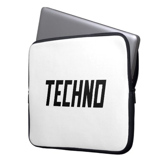 TECHNO-muziek Laptop Sleeve (Voorkant Links)