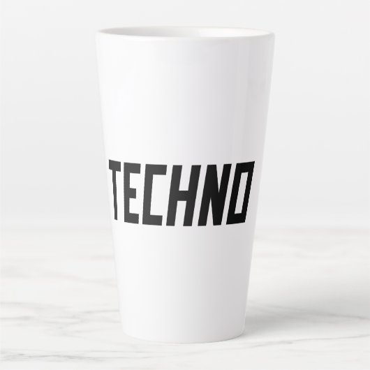 TECHNO-muziek Latte Mok (Voorkant)