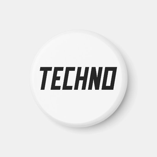 TECHNO-muziek Magneet (Voorkant)