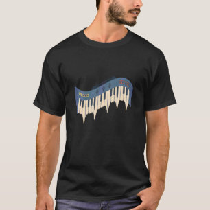 Techno Muziek Piano Rave Feest Pianist Headbanger T-shirt