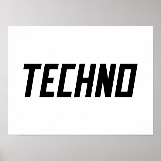 TECHNO-muziek Poster (Voorkant)