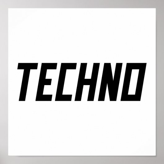 TECHNO-muziek Poster (Voorkant)