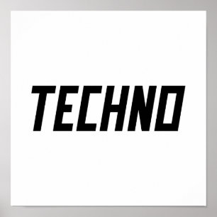 TECHNO-muziek Poster