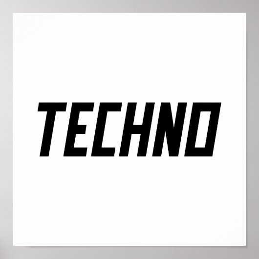 TECHNO-muziek Poster (Voorkant)