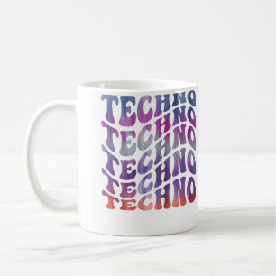 Techno Muziek Psychedelische Stijlvolle Edm Dj Rav Koffiemok