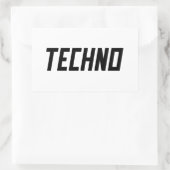 TECHNO-muziek Rechthoekige Sticker (Tas)