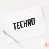 TECHNO-muziek Rechthoekige Sticker (Envelop)