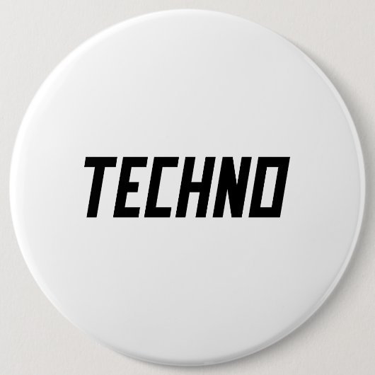 TECHNO-muziek Ronde Button 6,0 Cm (Voorkant)