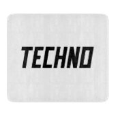 TECHNO-muziek Snijplank (Voorkant)