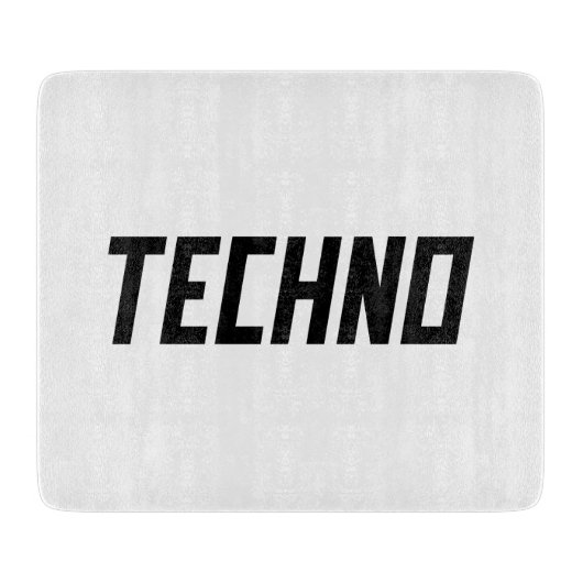 TECHNO-muziek Snijplank (Voorkant)