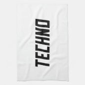 TECHNO-muziek Theedoek (Verticaal)