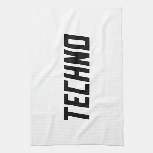 TECHNO-muziek Theedoek (Verticaal)