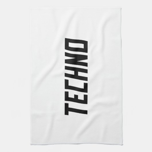 TECHNO-muziek Theedoek (Verticaal)