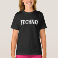 Techno muziek typografie logo ontwerp