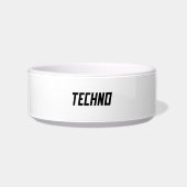 TECHNO-muziek Voerbakje (Voorkant)