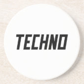TECHNO-muziek Zandsteen Onderzetter (Voorkant)