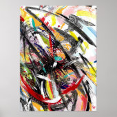 Techno orkaan schilderij poster (Voorkant)