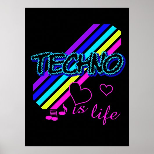 Techno-poster Poster (Voorkant)