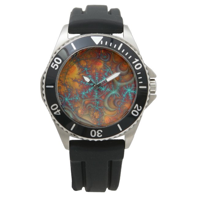 Techno psychedelische fractaal horloge (Voorkant)
