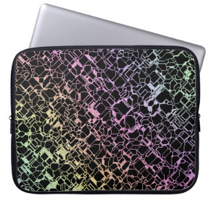 techno rainbo: laptop sleeve