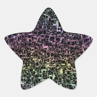 techno rainbo : ster sticker