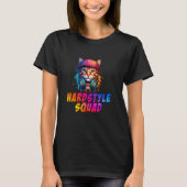 Techno Rave Cat - Hardstyle Squad Festival Party H T-shirt (Voorkant)