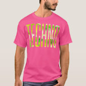 Techno Raver DJ Rave Party EDM Festival T-shirt (Voorkant)