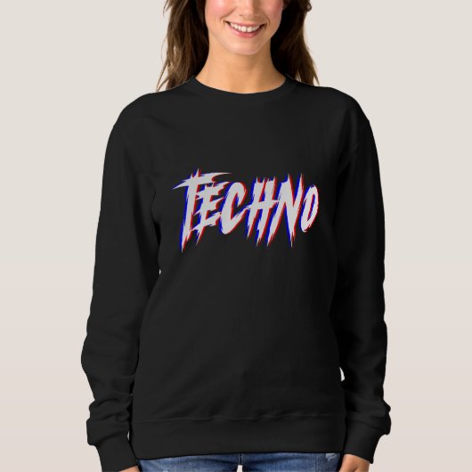 Techno Razende Acid zie dubbele dans effect treedt Trui (Voorkant)