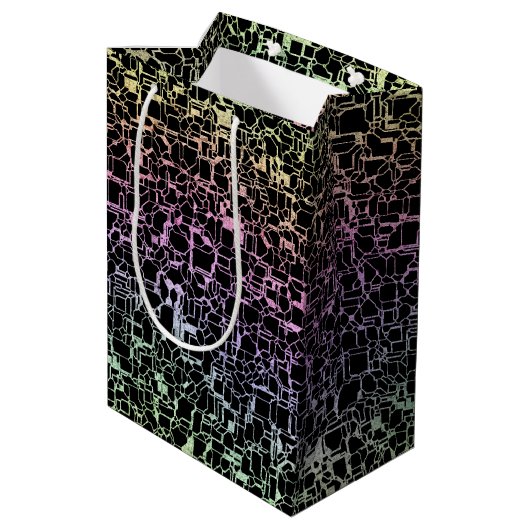 techno regenboog : medium cadeauzakje (Achterkant Gekanteld)