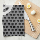 Techno Retro  Chrome 45 spacer DJ Print Theedoek (Quarter Fold)