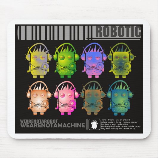 Techno Robot II Muismat (Voorkant)