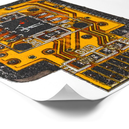 Techno Skull (volledig) Poster (Hoek)