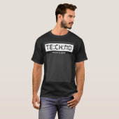 Techno slaapt nooit Techno Watch Techno Rave Tech T-shirt (Voorkant volledig)