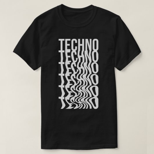 Techno tekst 1 t-shirt (Design voorkant)