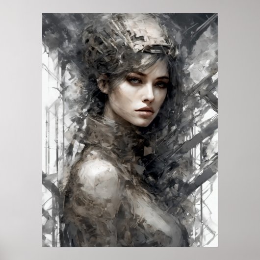 Techno Traces: Femme Machine Poster (Voorkant)