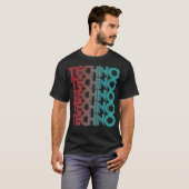 Techno Vaporwave Techno House Music EDM Lover DJ T-shirt (Voorkant volledig)