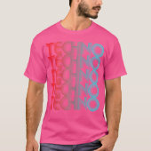 Techno Vaporwave Techno House Music Edm Lover Dj T-shirt (Voorkant)