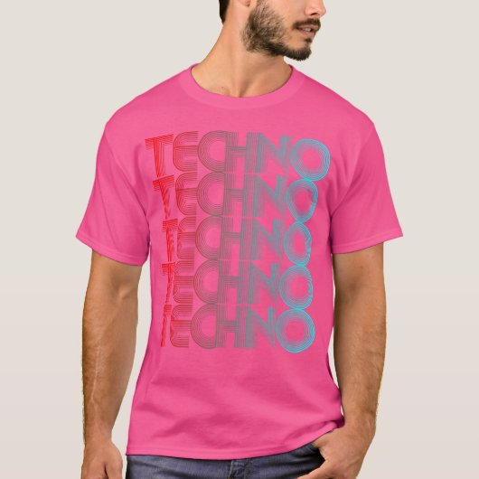 Techno Vaporwave Techno House Muziek Edm Liefhebbe T-shirt (Voorkant)