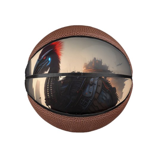 "Techno-Veren: De Futuristische Emu Robot" Basketbal (Voorkant)
