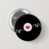 Techno verslaafd ronde button 5,7 cm (Voorkant /achterkant)