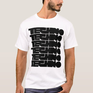 Techno vet gedurfde typografie logo ontwerp t-shirt