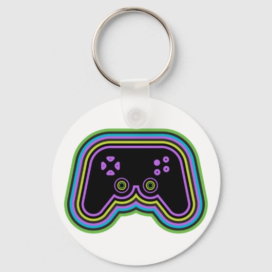 Techno Video Game Controller Sleutelhanger (Voorkant)